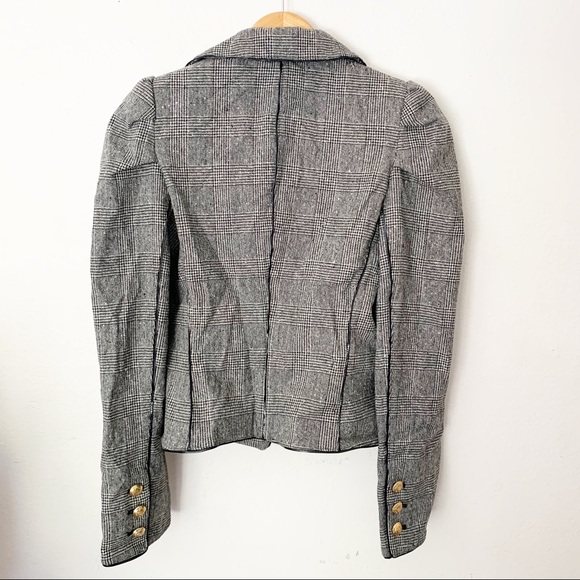 NWT Roberto Cavalli | Vintage Y2K Era Plaid Wool Blazer Jacket Sz 40 - Picture 9 of 10
